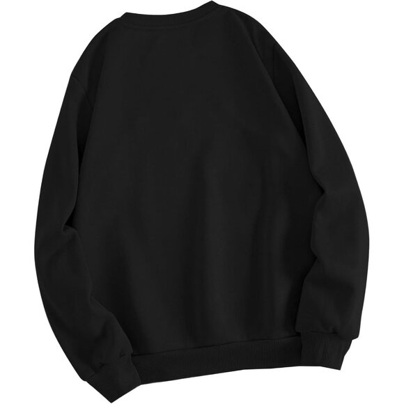 ⚡Women Black Losangele Imported Graphic Crewneck Long Sleeve Pullover Sweatshirt - Picture 2 of 5